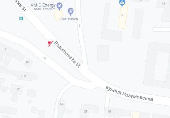 Схема рекламной плоскости по адресу Разумовская ул., автовокзал