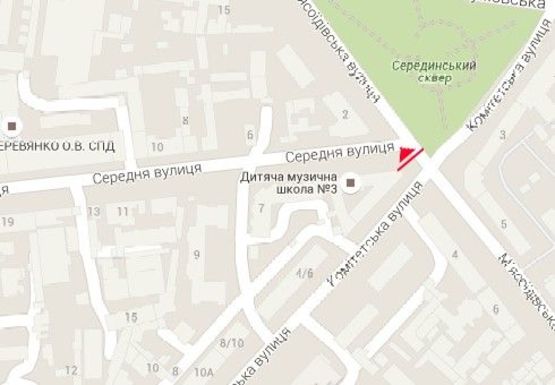 Схема рекламної площини за адресою Мясоедовская ул., 4 - Средняя ул., 1