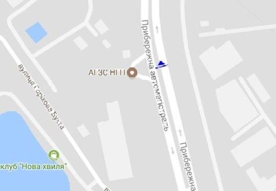 Схема рекламної площини за адресою Набережная магистраль, газовая заправка