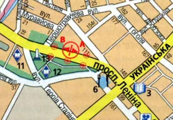 Схема рекламной плоскости по адресу Соборный пр. (2) (движение от вокзала) Схема рекламной плоскости по адресу Соборный пр. (2) (движение от вокзала)