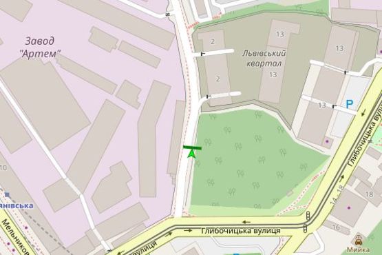 Схема рекламной плоскости по адресу Татарська вул., .