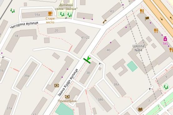 Схема рекламної площини за адресою Джона Маккейна вул., 38 Схема рекламної площини за адресою Джона Маккейна вул., 38