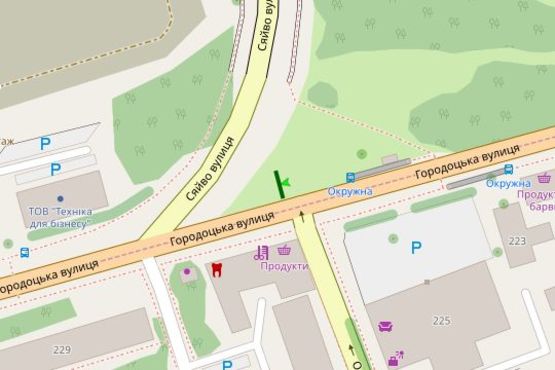 Схема рекламної площини за адресою Городоцька вул. - Сяйво вул. (призма) Схема рекламної площини за адресою Городоцька вул. - Сяйво вул. (призма)