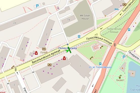 Схема рекламной плоскости по адресу Васильківська вул., 1 Схема рекламной плоскости по адресу Васильківська вул., 1