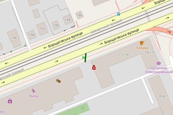 Схема рекламной плоскости по адресу Борщагівська вул., 171/18: магазин "Спектр" Схема рекламной плоскости по адресу Борщагівська вул., 171/18: магазин "Спектр"