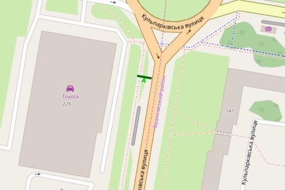 Схема рекламной плоскости по адресу Кульпарківська вул., 226 - Наукова вул. (призма) Схема рекламной плоскости по адресу Кульпарківська вул., 226 - Наукова вул. (призма)