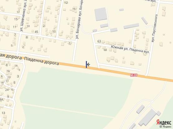 Схема рекламної площини за адресою Одесса - Южный 16+450 А