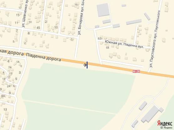 Схема рекламної площини за адресою Одесса - Южный 16+460 А