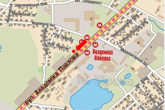 Схема рекламної площини за адресою Павлова ул., 120, флажок, возле супермаркета "Таргет", ст. м. "Академика Павлова" Схема рекламної площини за адресою Павлова ул., 120, флажок, возле супермаркета "Таргет", ст. м. "Академика Павлова"