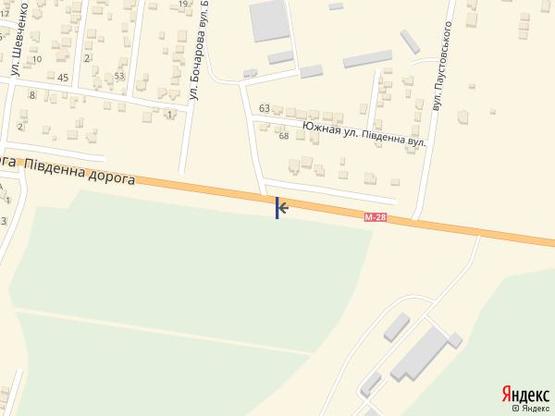 Схема рекламної площини за адресою Одесса - Южный 16+550 Б