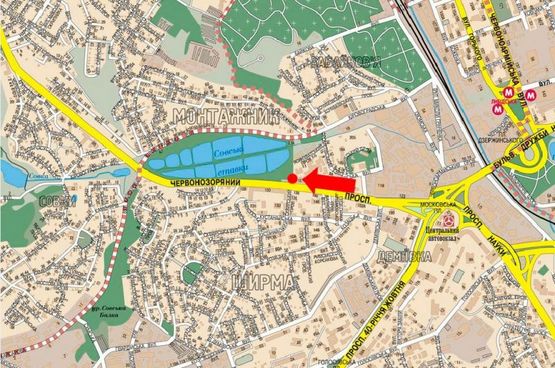 Схема рекламной плоскости по адресу Лобановского пр. (бывш. Краснозвездный пр.), 115, в сторону Севастопольская пл.