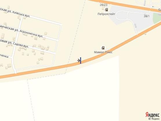 Схема рекламної площини за адресою Одесса - Рени 12+300 Б