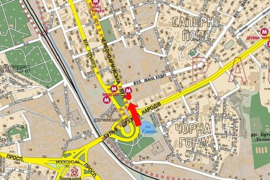 Схема рекламной плоскости по адресу Б. Васильковская ул. (бывш. Красноармейская ул.), 143/ 2, ст. м. "Лыбедская", в центр Схема рекламной плоскости по адресу Б. Васильковская ул. (бывш. Красноармейская ул.), 143/ 2, ст. м. "Лыбедская", в центр