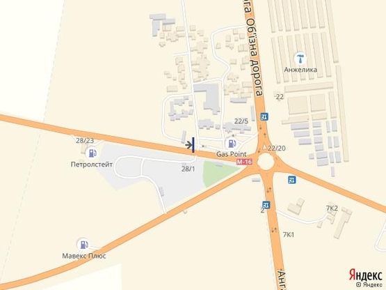 Схема рекламної площини за адресою Одесса - Кучурган 11+750 Б