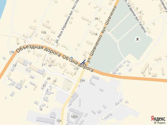 Схема рекламної площини за адресою Объезд г.Одесса 10+800 А Схема рекламної площини за адресою Объезд г.Одесса 10+800 А