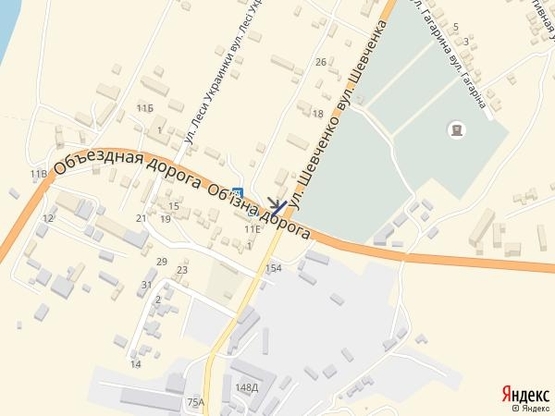 Схема рекламной плоскости по адресу Объезд г.Одесса 10+800 Б