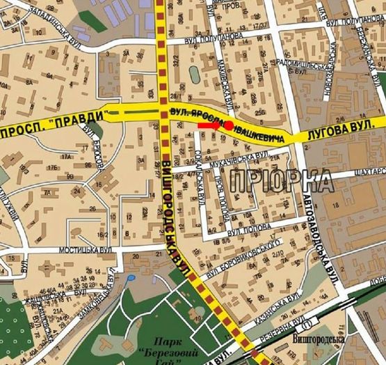 Схема рекламної площини за адресою Ивашкевича ул., 5, напротив, разделитель, в сторону ТРЦ "Караван", Автозаводская ул. Схема рекламної площини за адресою Ивашкевича ул., 5, напротив, разделитель, в сторону ТРЦ "Караван", Автозаводская ул.