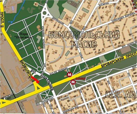 Схема рекламной плоскости по адресу Освободителей пр., съезд на Броварской пр., в сторону ст. м. "Левобережная" Схема рекламной плоскости по адресу Освободителей пр., съезд на Броварской пр., в сторону ст. м. "Левобережная"