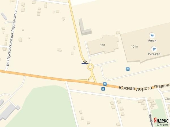 Схема рекламної площини за адресою Заболотного 8 (трцРивьера)