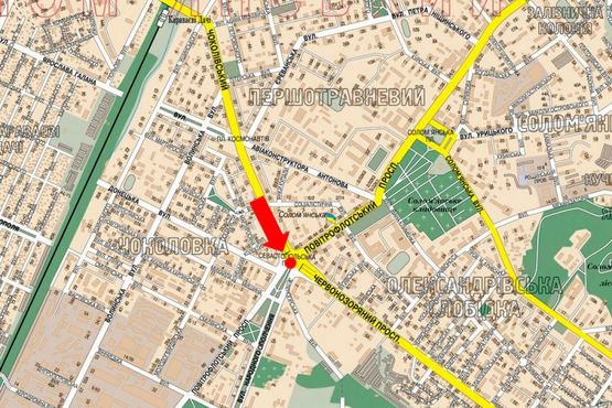 Схема рекламной плоскости по адресу Чоколовский бул., / Севастопольская пл., выезд на площадь, развязка, "McDonald's"