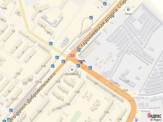 Схема рекламної площини за адресою Паустовского, 11/4