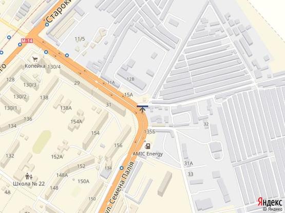 Схема рекламной плоскости по адресу Днепропетровская-Паустовского