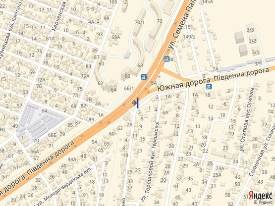 Схема рекламной плоскости по адресу Николаевская-Южная