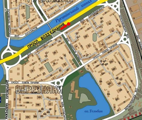 Схема рекламной плоскости по адресу Соборности пр. (бывш. Воссоединения пр.), остановка "бул. Шамо", в сторону Дарницкая пл. (бывш. Ленинградская пл.)