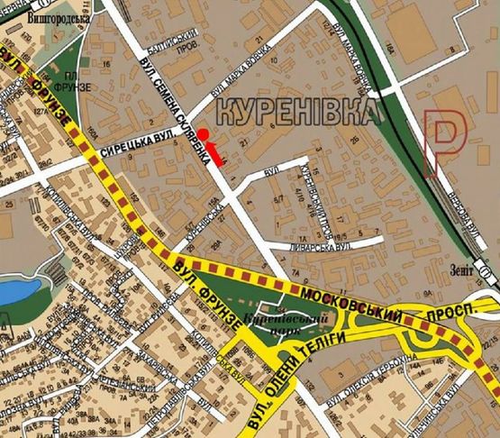 Схема рекламной плоскости по адресу Скляренко ул., 5, возле супермаркета "Олди", в сторону Луговая ул. Схема рекламной плоскости по адресу Скляренко ул., 5, возле супермаркета "Олди", в сторону Луговая ул.