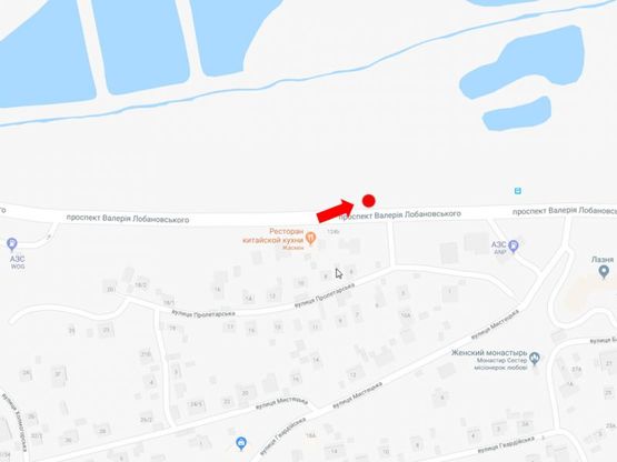 Схема рекламної площини за адресою Лобановского пр. (бывш. Краснозвездный пр.), 124 напротив, в сторону Демеевская пл. (бывш. Московская пл.)