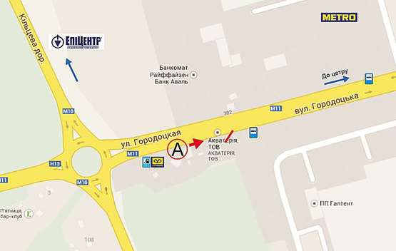 Схема рекламной плоскости по адресу Городоцька (в’їзд в місто)