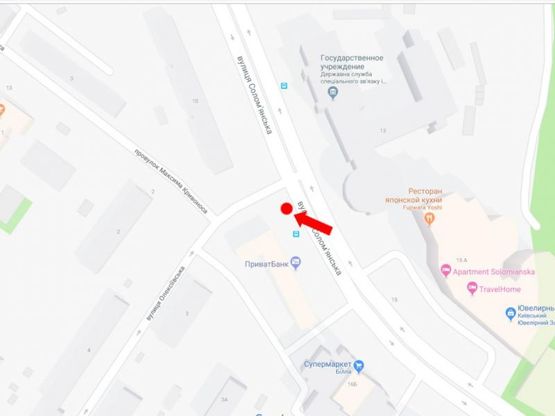 Схема рекламної площини за адресою Соломенская ул., 10 - ул. Алексеевская, на светофоре, в сторону Соломенской пл.