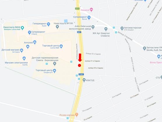 Схема рекламної площини за адресою Палладина пр., возле ТРЦ "Лавина молл", супермаркетов "Ашан, "Эпицентр", разделитель, в сторону пр. Победы Схема рекламної площини за адресою Палладина пр., возле ТРЦ "Лавина молл", супермаркетов "Ашан, "Эпицентр", разделитель, в сторону пр. Победы