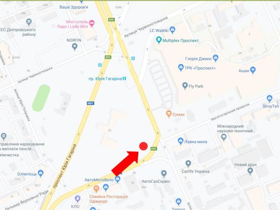 Схема рекламной плоскости по адресу Верховного Совета бул., 36, перед ТЦ "Проспект", супермаркетами "Фокстрот", "Ашан" ст. м. Черниговская Схема рекламной плоскости по адресу Верховного Совета бул., 36, перед ТЦ "Проспект", супермаркетами "Фокстрот", "Ашан" ст. м. Черниговская