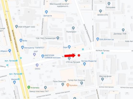 Схема рекламної площини за адресою Луговая ул. - ул. Бережанская, на светофоре, в сторону ТРЦ "Караван"