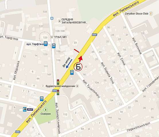 Схема рекламної площини за адресою Липинського 23 ст. Б