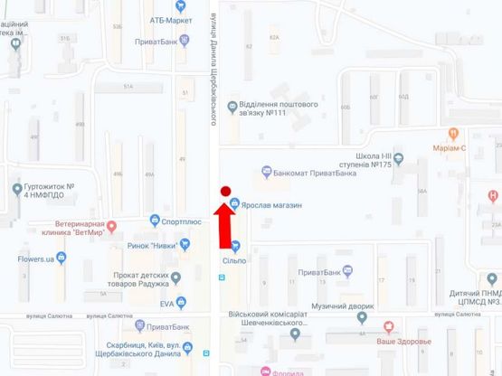 Схема рекламної площини за адресою Щербаковского ул., 58, возле супермаркета "Мегамаркет", рынка "Нивки", в сторону ул. Гречко Схема рекламної площини за адресою Щербаковского ул., 58, возле супермаркета "Мегамаркет", рынка "Нивки", в сторону ул. Гречко