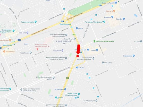 Схема рекламной плоскости по адресу Гагарина пр. 22, на разделителе, в сторону пл. Дарницкой (бывш. Ленингардская пл.) Схема рекламной плоскости по адресу Гагарина пр. 22, на разделителе, в сторону пл. Дарницкой (бывш. Ленингардская пл.)