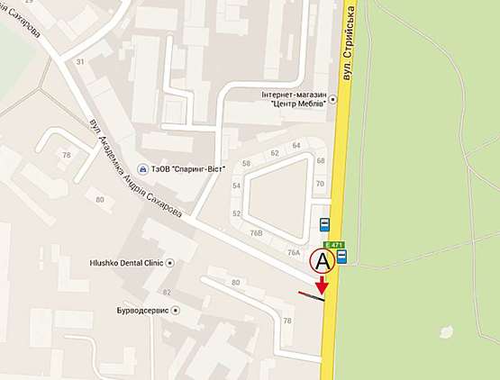 Схема рекламной плоскости по адресу Стрийська - вул. Сахарова (справа) Схема рекламной плоскости по адресу Стрийська - вул. Сахарова (справа)