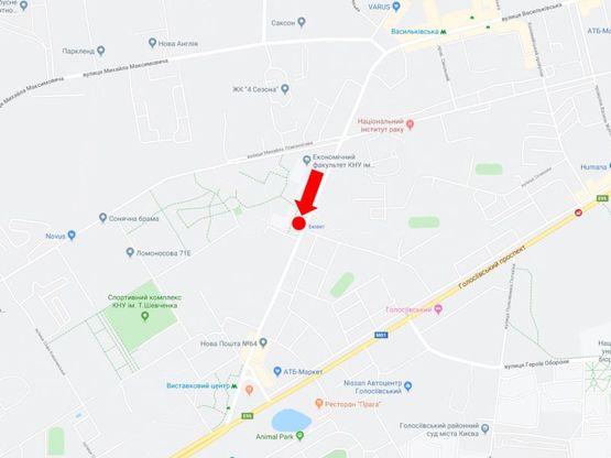 Схема рекламной плоскости по адресу Васильковская ул. 90-А, в сторону ст.м. "Выставочный центр" Схема рекламной плоскости по адресу Васильковская ул. 90-А, в сторону ст.м. "Выставочный центр"