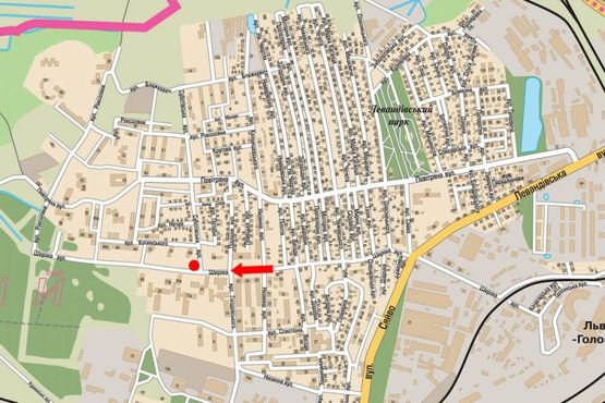 Схема рекламной плоскости по адресу Широкая ул., 68 / Субботовская ул., возле супермаркета "АТБ", рынка "Левандовский",  левая Схема рекламной плоскости по адресу Широкая ул., 68 / Субботовская ул., возле супермаркета "АТБ", рынка "Левандовский",  левая