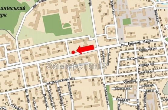 Схема рекламної площини за адресою Мазепы ул., 23, супермаркет "Вопак", в сторону ТРЦ "Спартак"