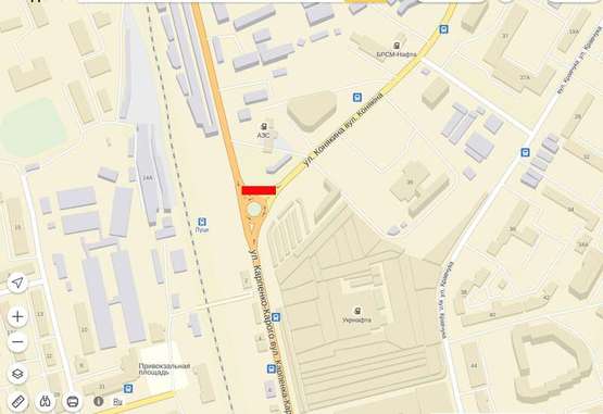 Схема рекламної площини за адресою Карпенка Карого - Конякіна