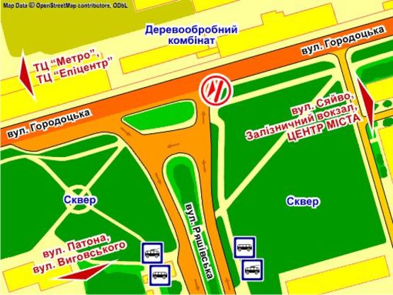 Схема рекламной плоскости по адресу вул. Ряшівська – Городоцька, призма 3 Схема рекламной плоскости по адресу вул. Ряшівська – Городоцька, призма 3