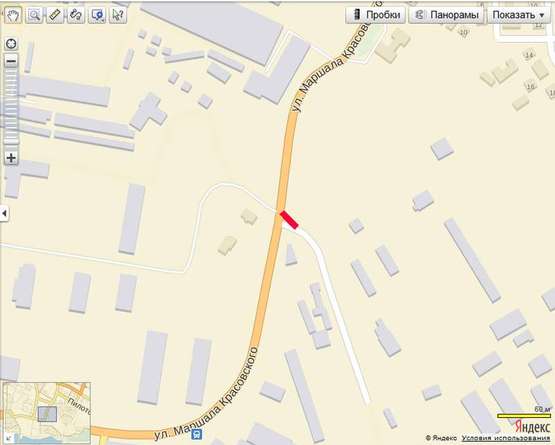 Схема рекламної площини за адресою Красовського