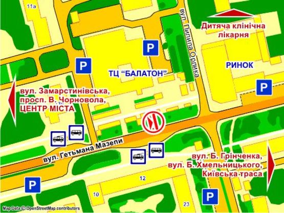 Схема рекламної площини за адресою вул. Мазепи, 11 (біля ТЦ "Балатон"), призма 3 Схема рекламної площини за адресою вул. Мазепи, 11 (біля ТЦ "Балатон"), призма 3