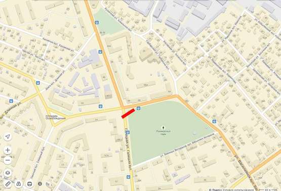 Схема рекламной плоскости по адресу Галицька - вул. Василианок( Школьная) верхній