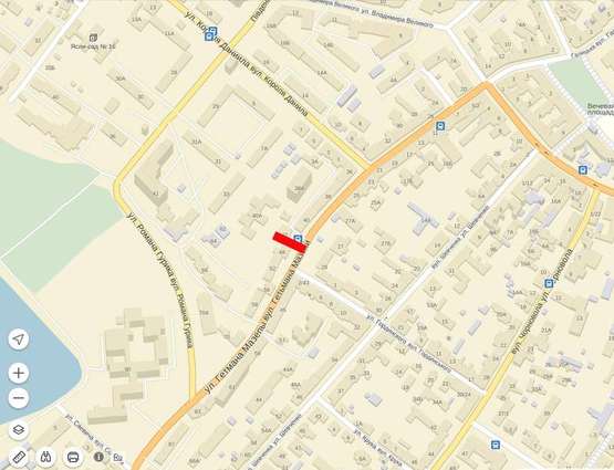 Схема рекламної площини за адресою Мазепи - Гординського