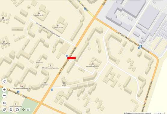 Схема рекламної площини за адресою 15 квітня - навпроти Бойчуків ("Сільпо")