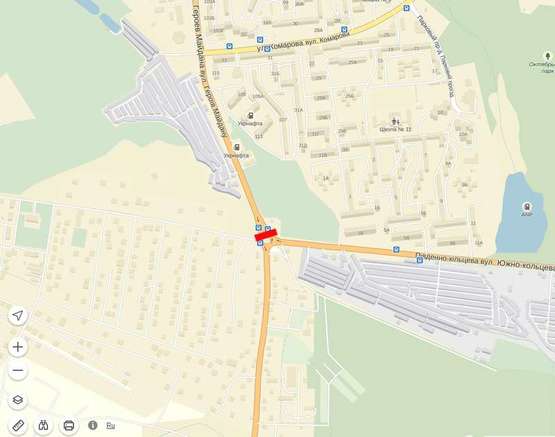 Схема рекламной плоскости по адресу Півден. - Кільцева -  Героїв Майдану з центру Схема рекламной плоскости по адресу Півден. - Кільцева -  Героїв Майдану з центру